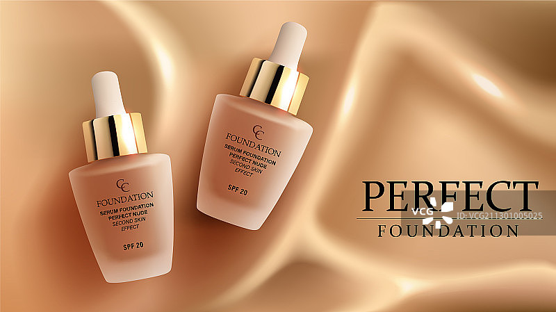 粉底化妆品广告设计模板图片素材
