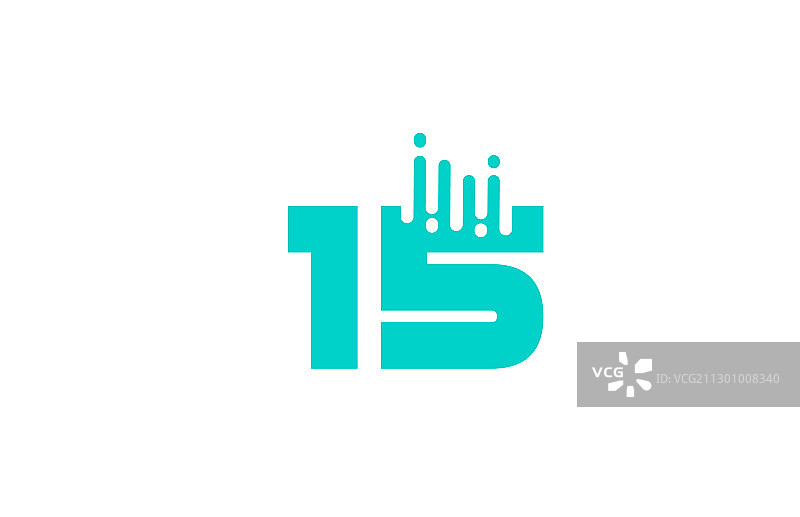 数字15标志，适用于商业和公司图片素材