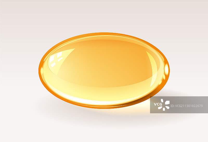 金色透明胶囊 - 逼真的医疗药丸图片素材