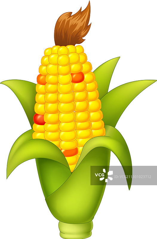 玉米卡通图案图片素材