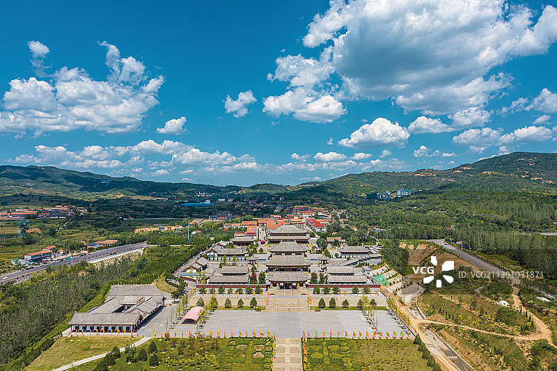 航拍晋城炎帝陵图片素材