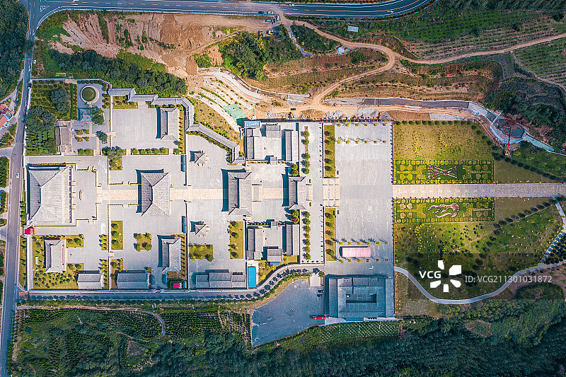 航拍晋城炎帝陵图片素材