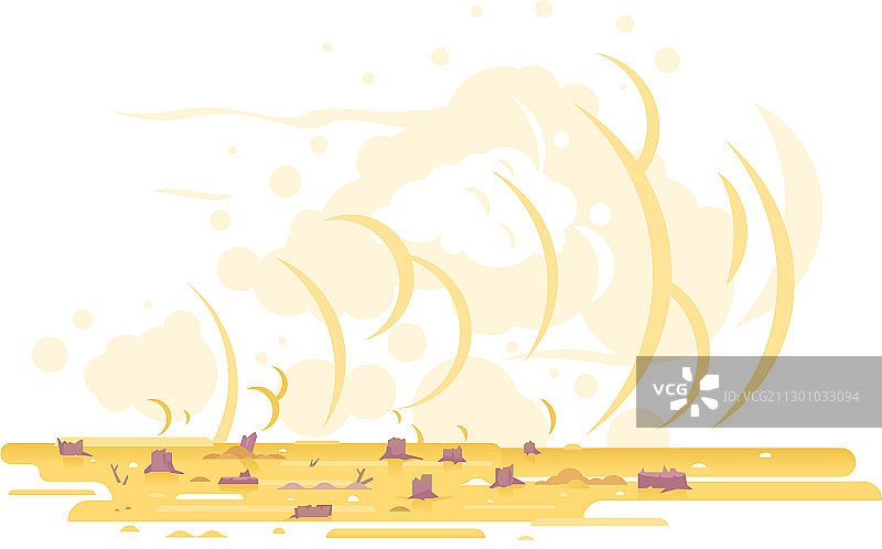 沙漠地区的沙尘暴图片素材