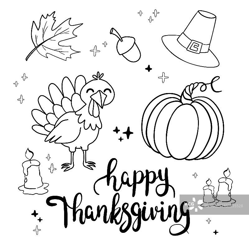 感恩节快乐贺卡或背景图片素材