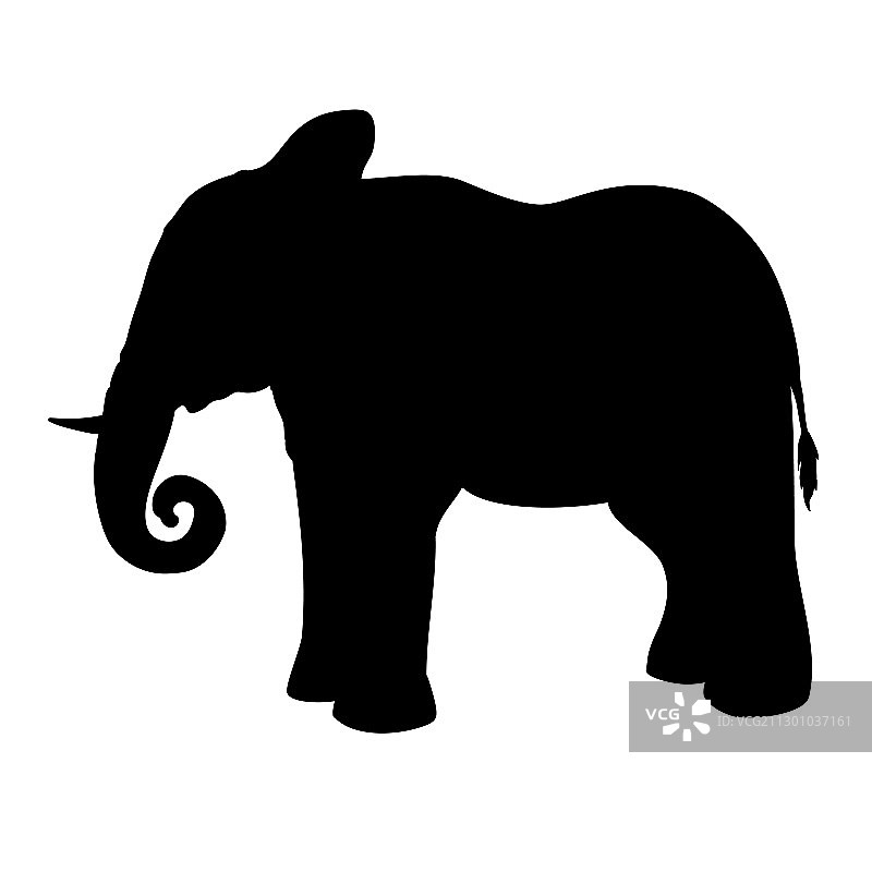 大象素描手绘铅笔画图片素材