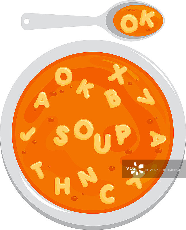 碗字母意面汤图片素材