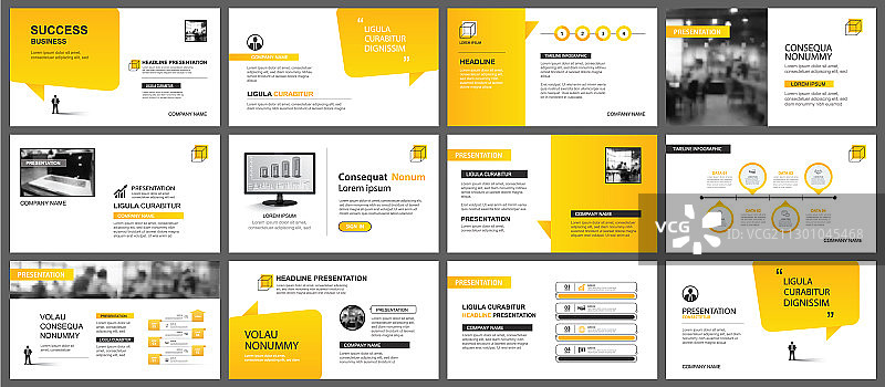 演示文稿和幻灯片布局模板设计图片素材
