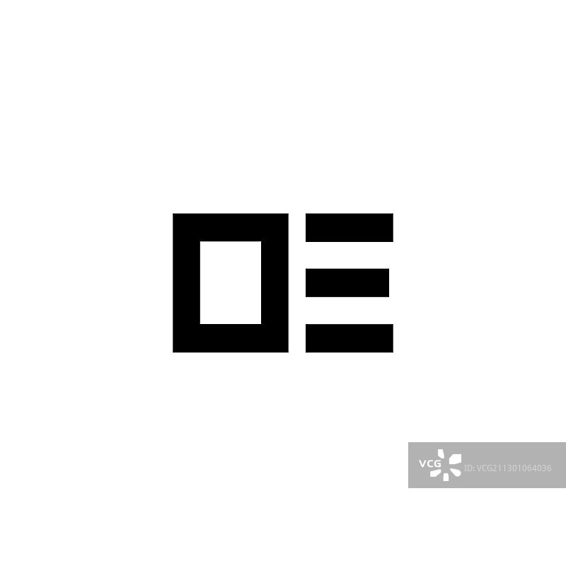 EO或OE字母标志设计模板图片素材