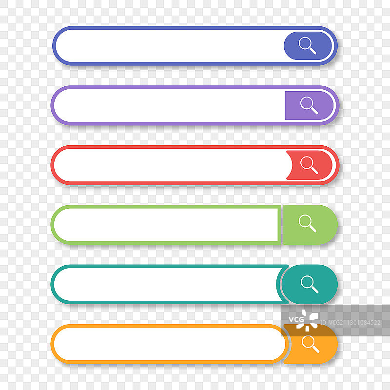 带阴影的彩色搜索图标图片素材