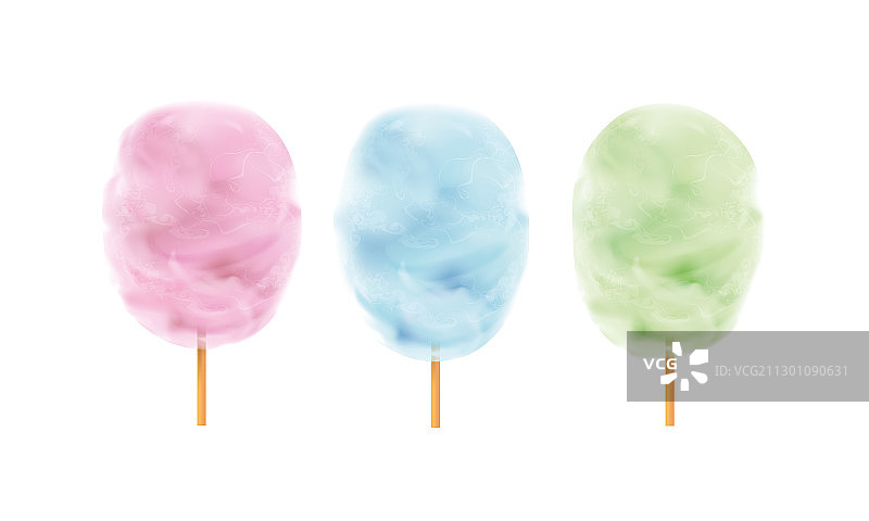 木棍上的彩色棉花糖图片素材