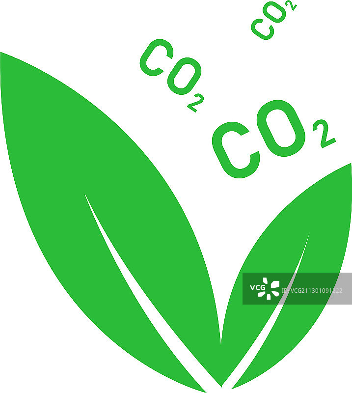 植物二氧化碳隔离生态叶图标图片素材