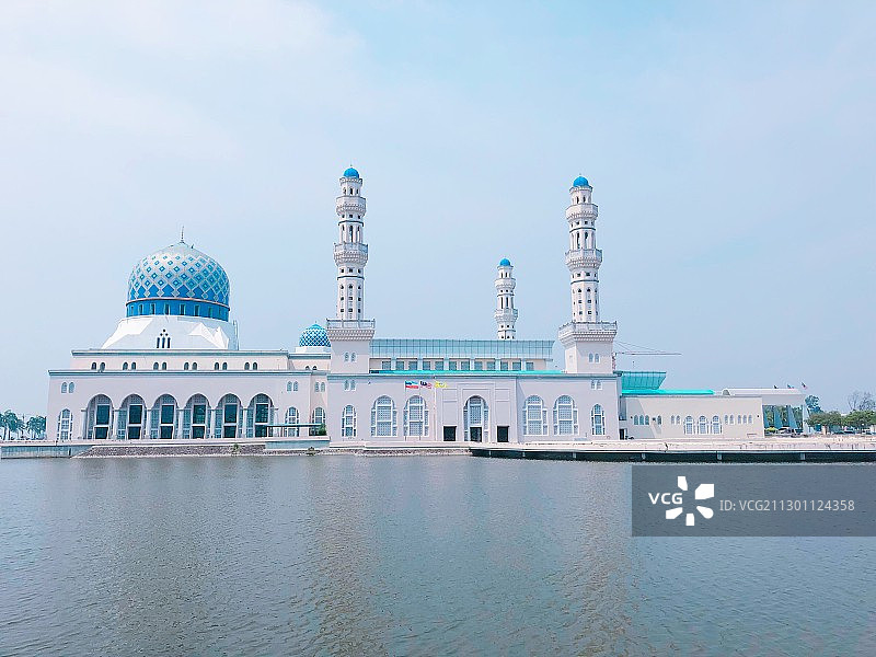 沙巴水上清真寺图片素材