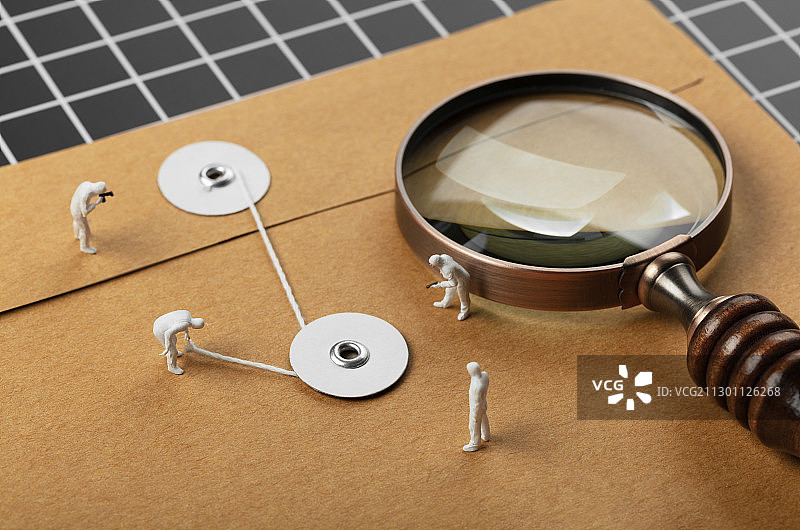 开启档案调查真相刑侦推理小说图片素材