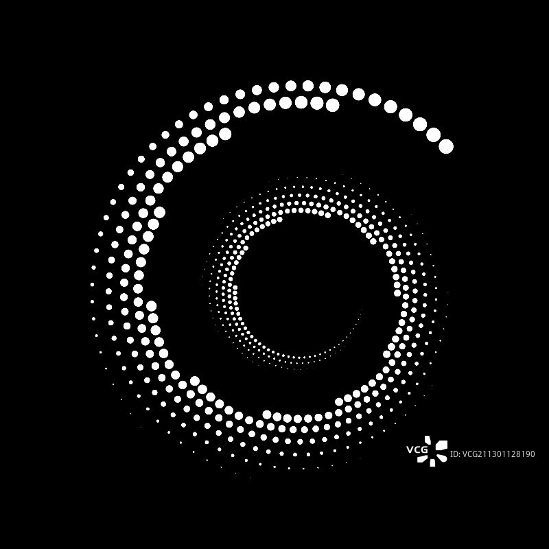 白色半色调螺旋虚线图片素材