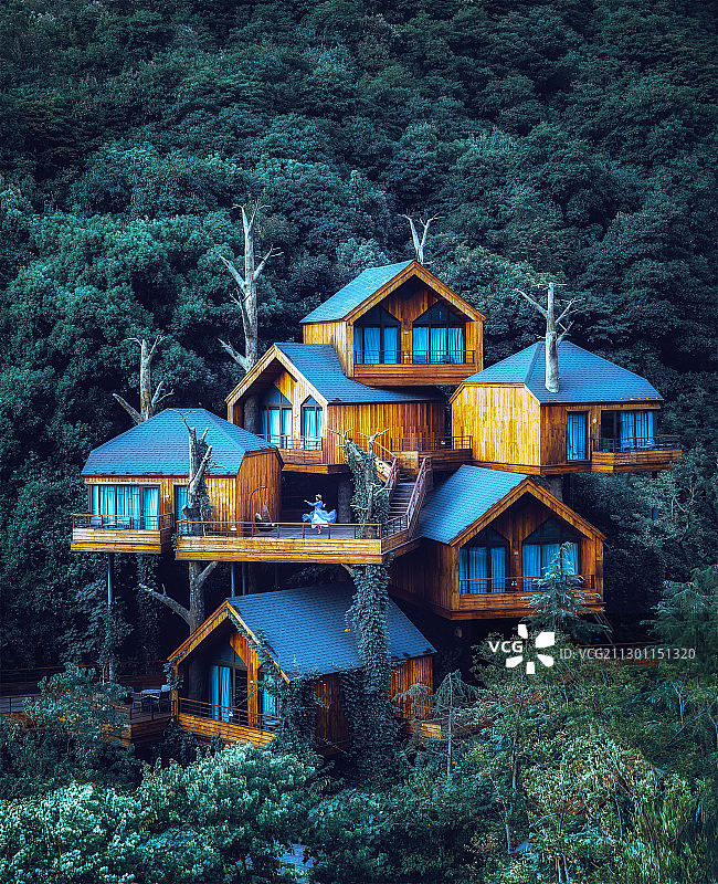 树屋 开元森泊酒店树屋 屏保图片素材