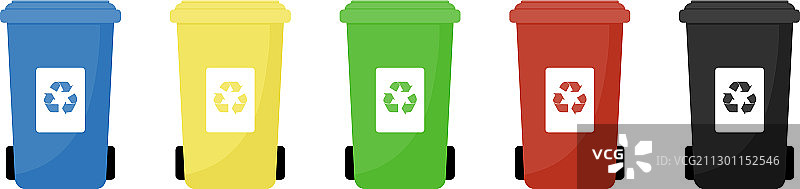 扁平化垃圾分类图片素材