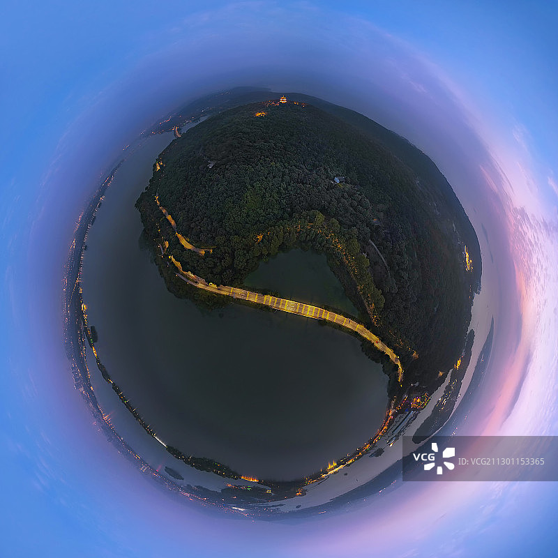 无锡鼋头渚十里芳径鸟瞰图图片素材