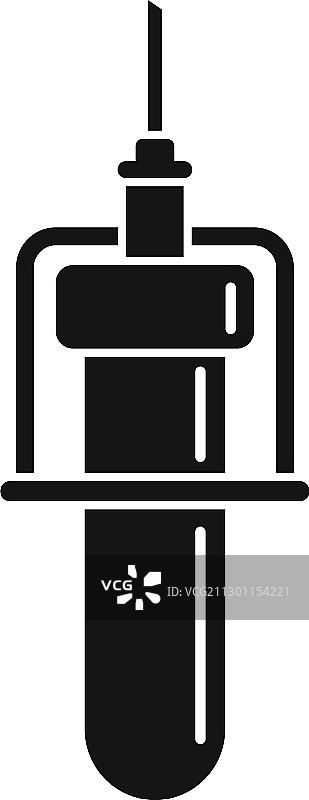 糖尿病血液测试管图标简约风格图片素材