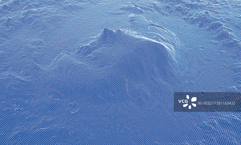 抽象三维线框景观蓝图风格图片素材