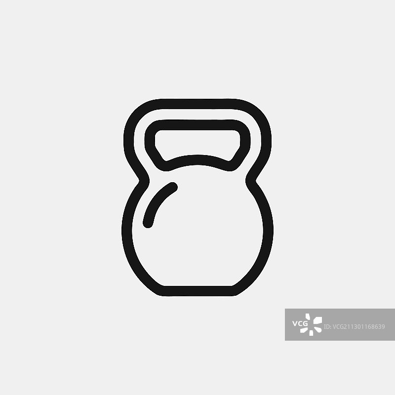 壶铃图标logo设计简约扁平图片素材