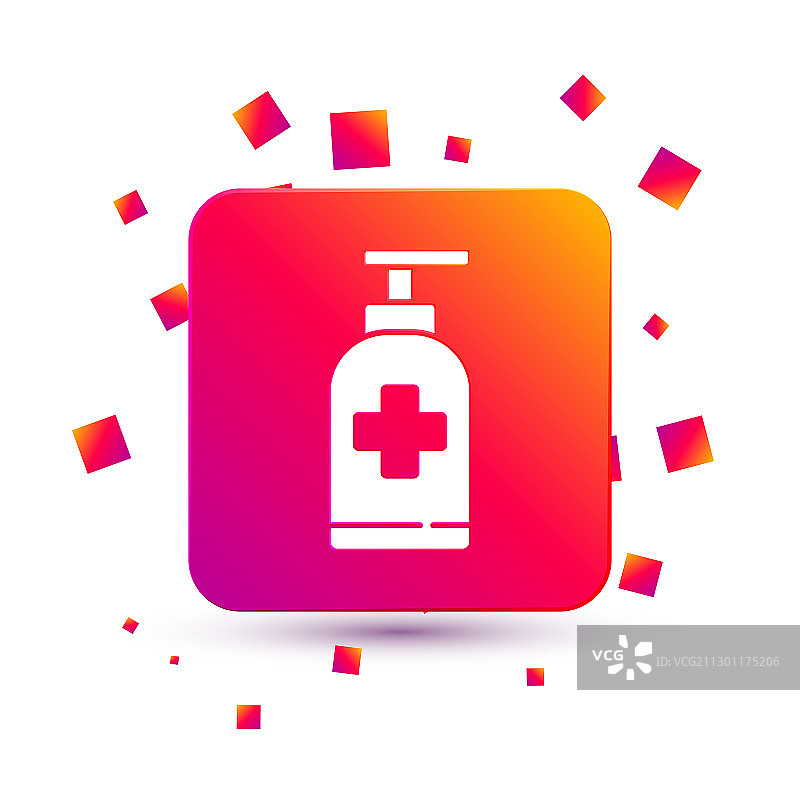 白色瓶装抗菌洗手液图片素材