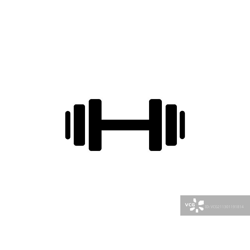 黑色哑铃符号或运动图标图片素材