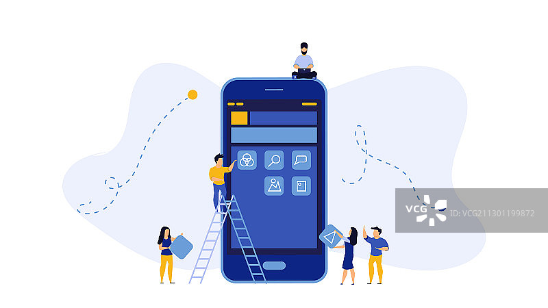 手机App开发概念设计图片素材