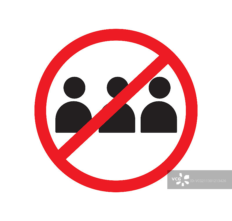 保持社交距离，避免人群标志图片素材