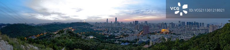 城市火烧云图片素材