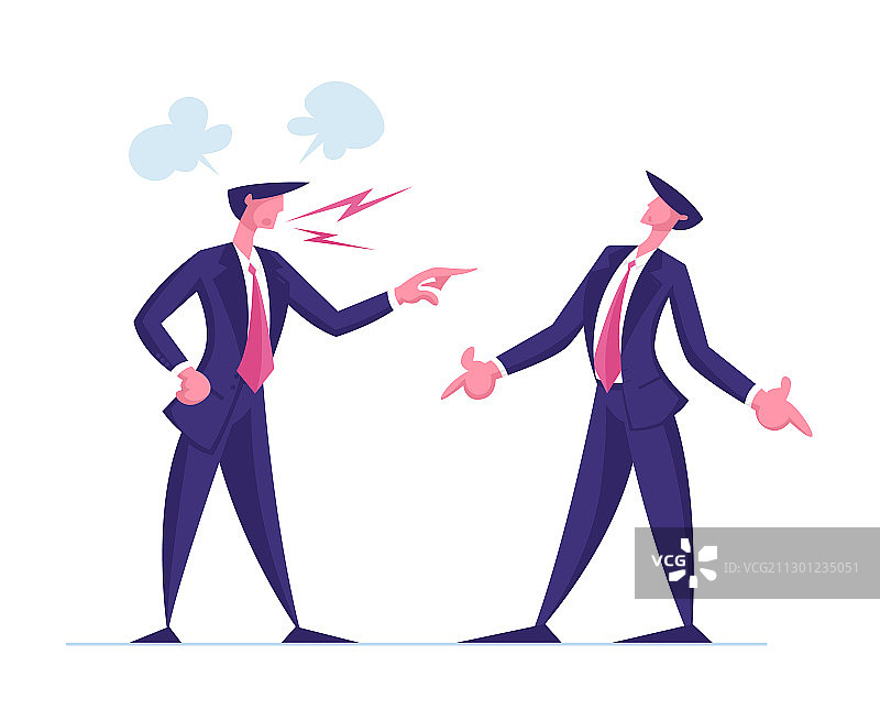 愤怒的老板训斥员工图片素材