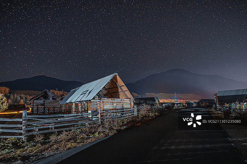 禾木夜空图片素材