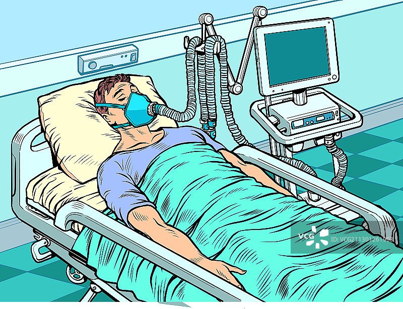 重症病人使用的医疗呼吸机图片素材