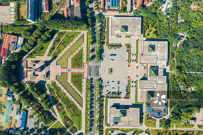 航拍长治武乡胜利广场图片素材