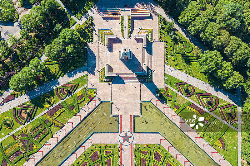 航拍长治武乡胜利广场图片素材