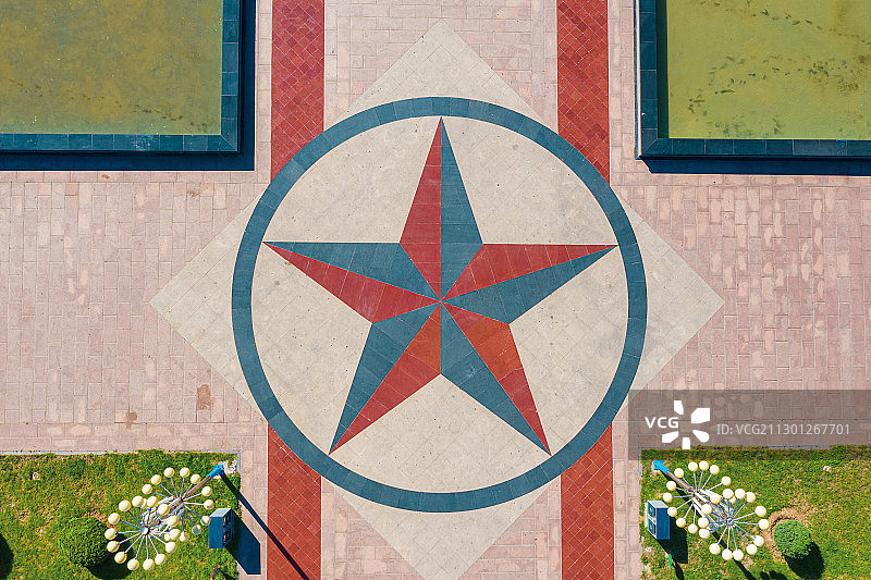 航拍长治武乡胜利广场图片素材