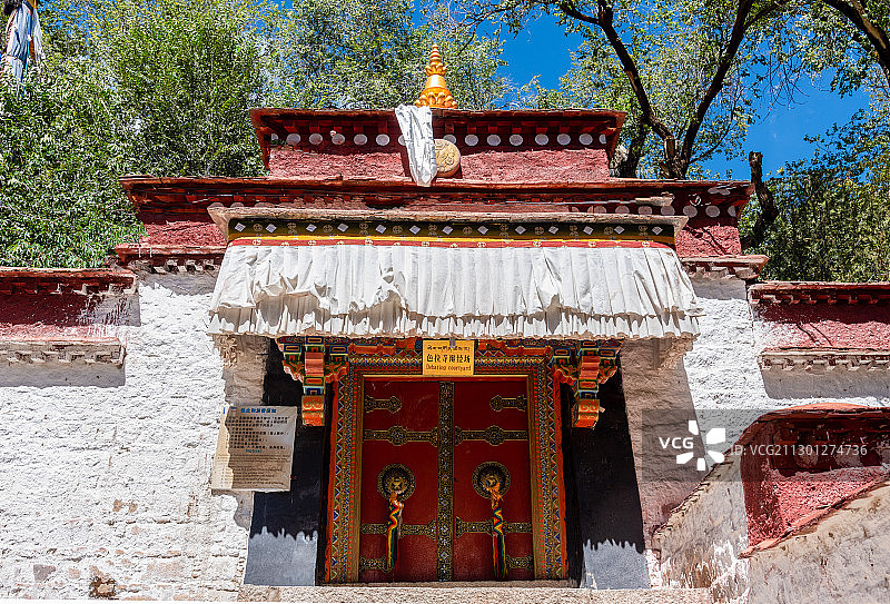 中国西藏拉萨色拉寺辩经场图片素材