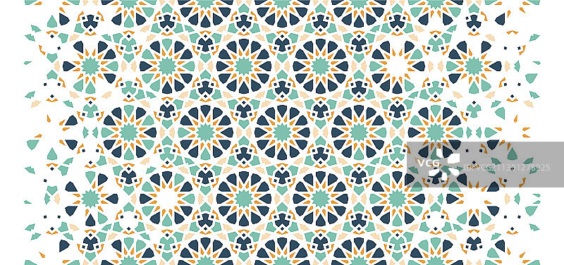 伊斯兰阿拉伯马赛克重复边框图片素材