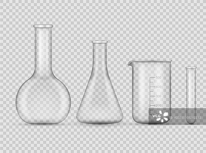 实验室透明玻璃器皿图片素材