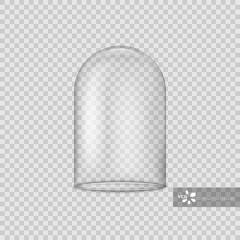 透明背景上的玻璃穹顶图片素材