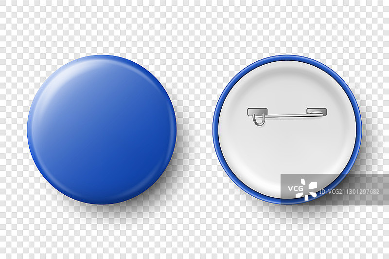 3D逼真蓝色金属塑料空白图片素材