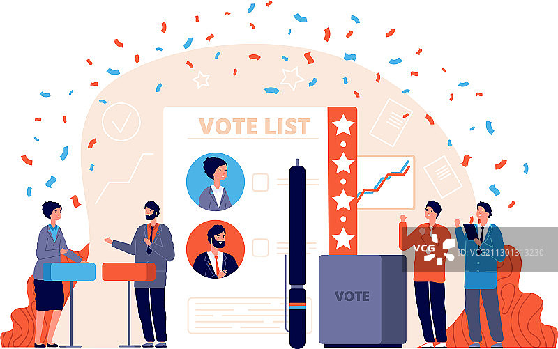 民主选举投票调查图片素材
