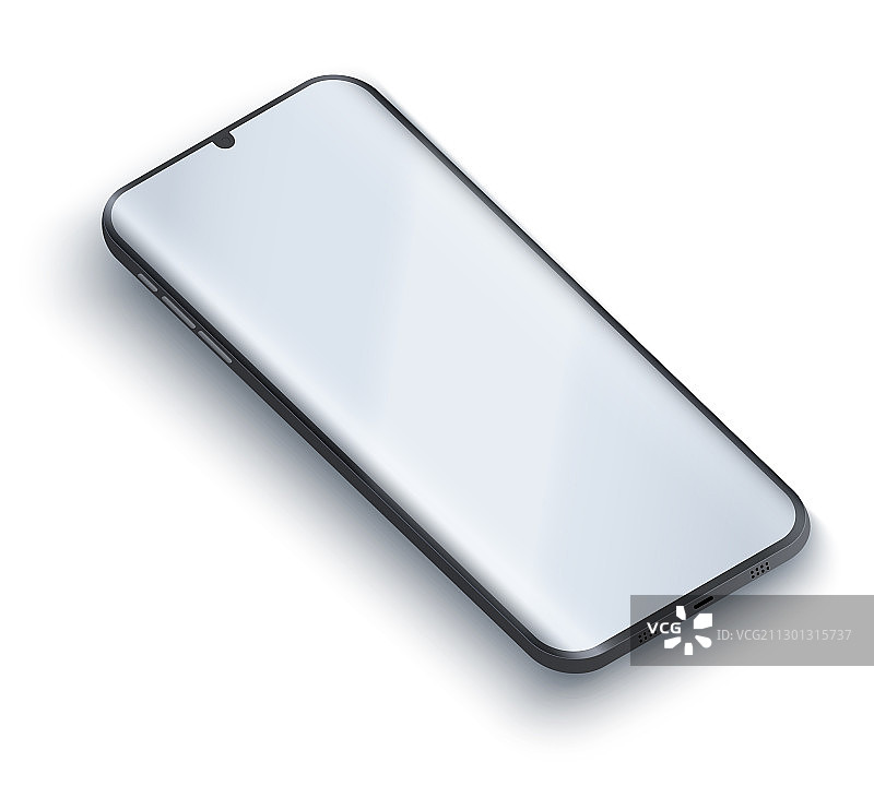 带有刘海的智能手机演示模型图片素材