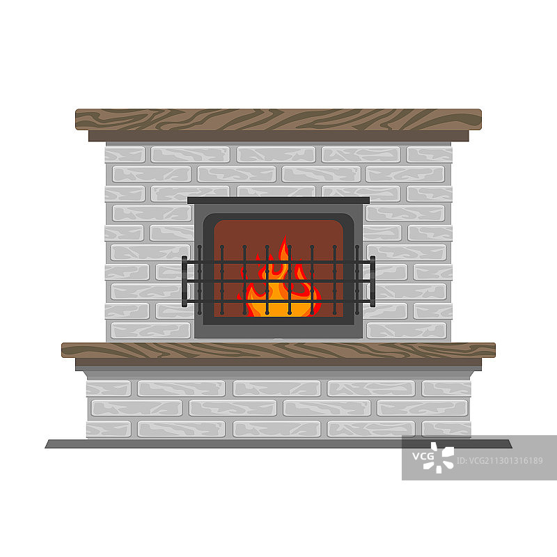 壁炉卡通图标图片素材