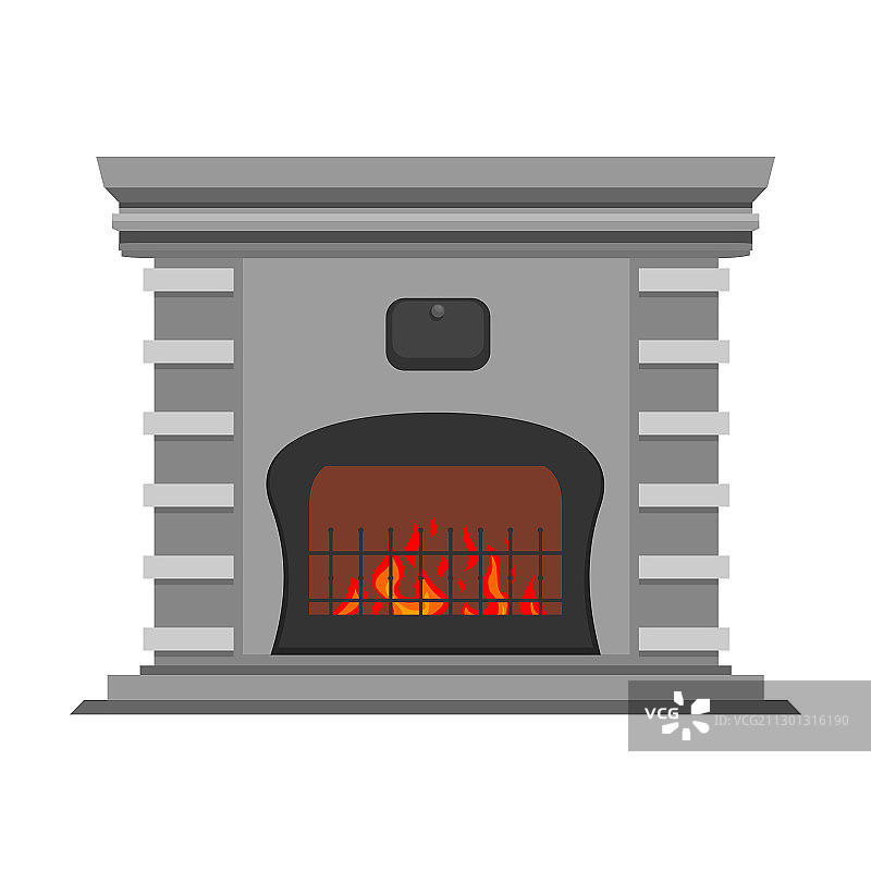 壁炉卡通图标图片素材
