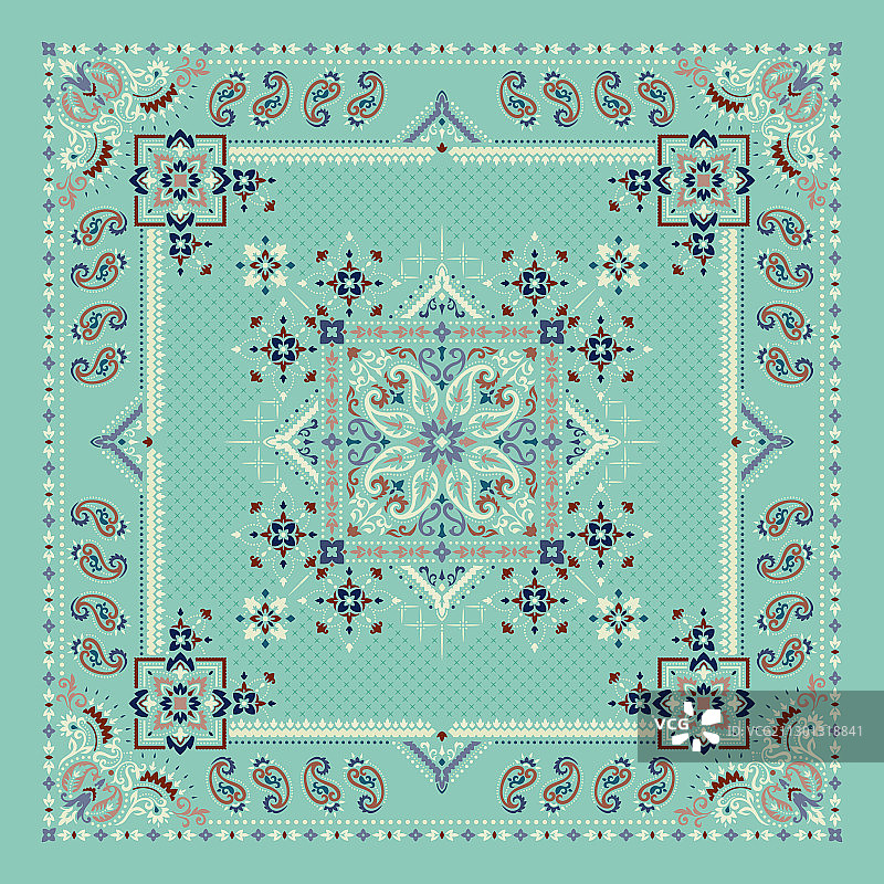 传统佩斯利花纹装饰图片素材