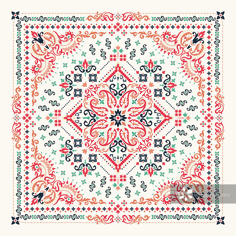 传统佩斯利花纹装饰图片素材
