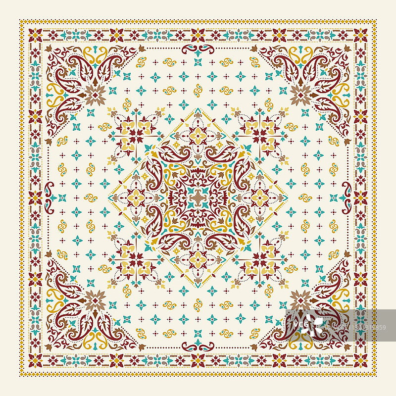 传统佩斯利花纹装饰图片素材