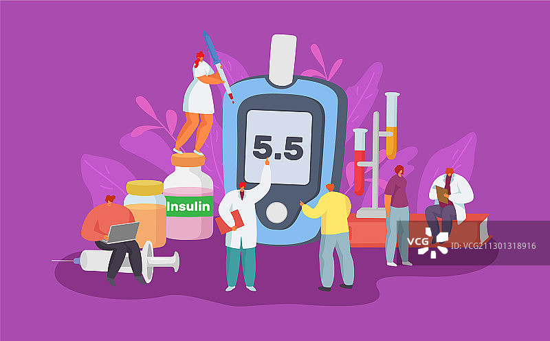 使用血糖仪进行糖尿病护理图片素材