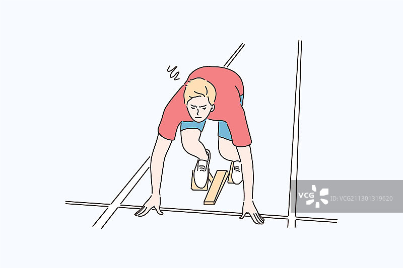 竞赛挑战：田径运动起跑图片素材