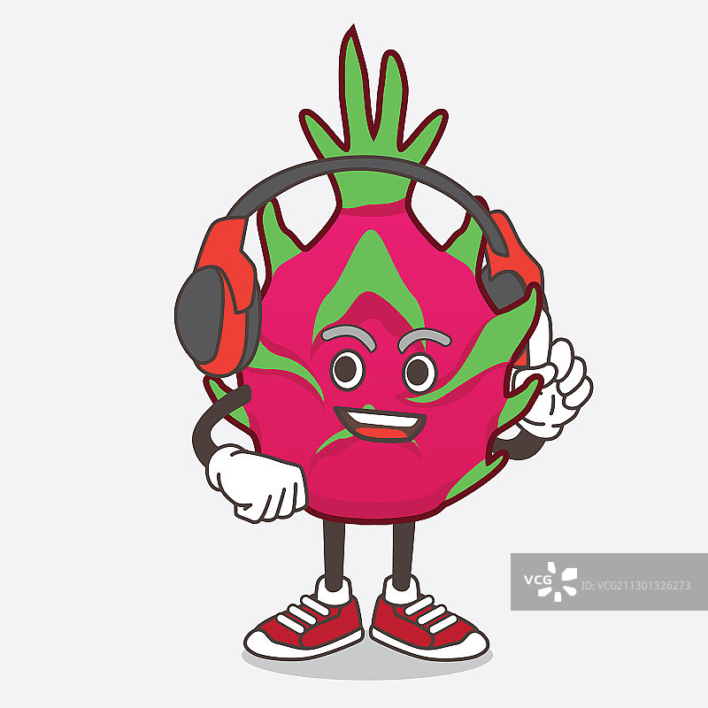 卡通火龙果吉祥物角色图片素材